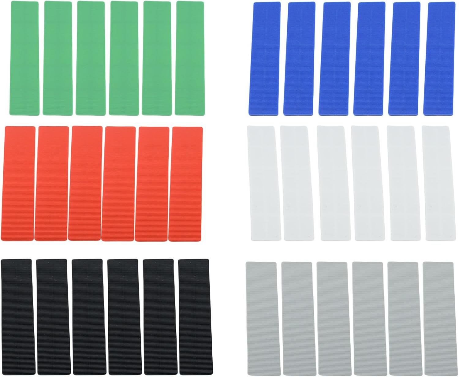 42 Pcs Shims Spacers Packers Plastic Packers, Mixed Pack 28Mm X 100Mm Flat Plastic Glazing Packers (1-6Mm) Shim Spacers for DIY, Home Improvement, Window