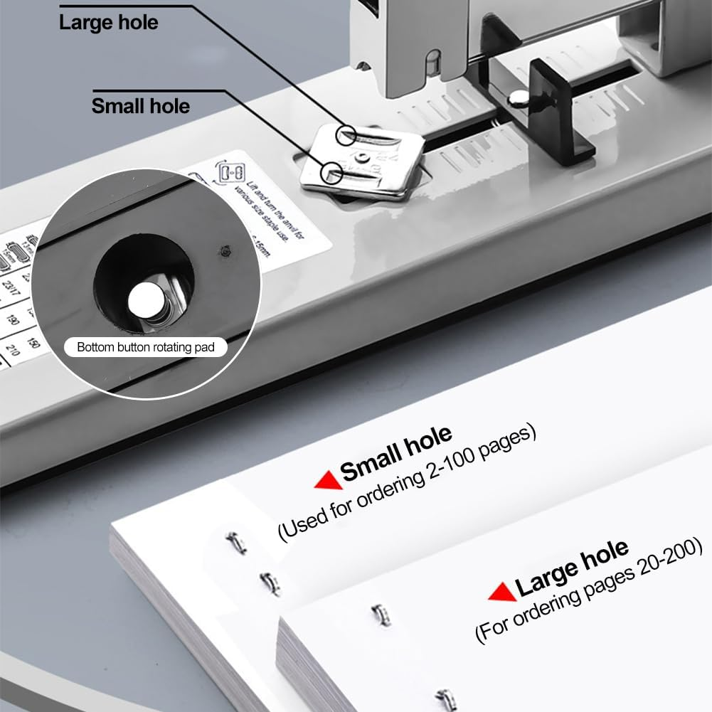CHAOFLIGHT Heavy Duty Stapler with 3000 Staples 240 Sheets High Capacity Office Stapler, Manual Metal Large Stapler for Paper & Fabrics, Include 23/13 & 23/17 & 23/24 Staples Each 1000PCS image number 4