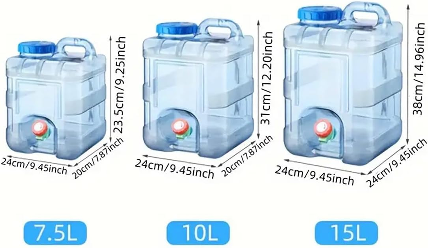 AIMALL Outdoor Water Storage Container, 1.98/2.64/3.96 Gallons, Leak-Proof Portable Drinking Water Jug with Tap for Camping, Blue image number 6