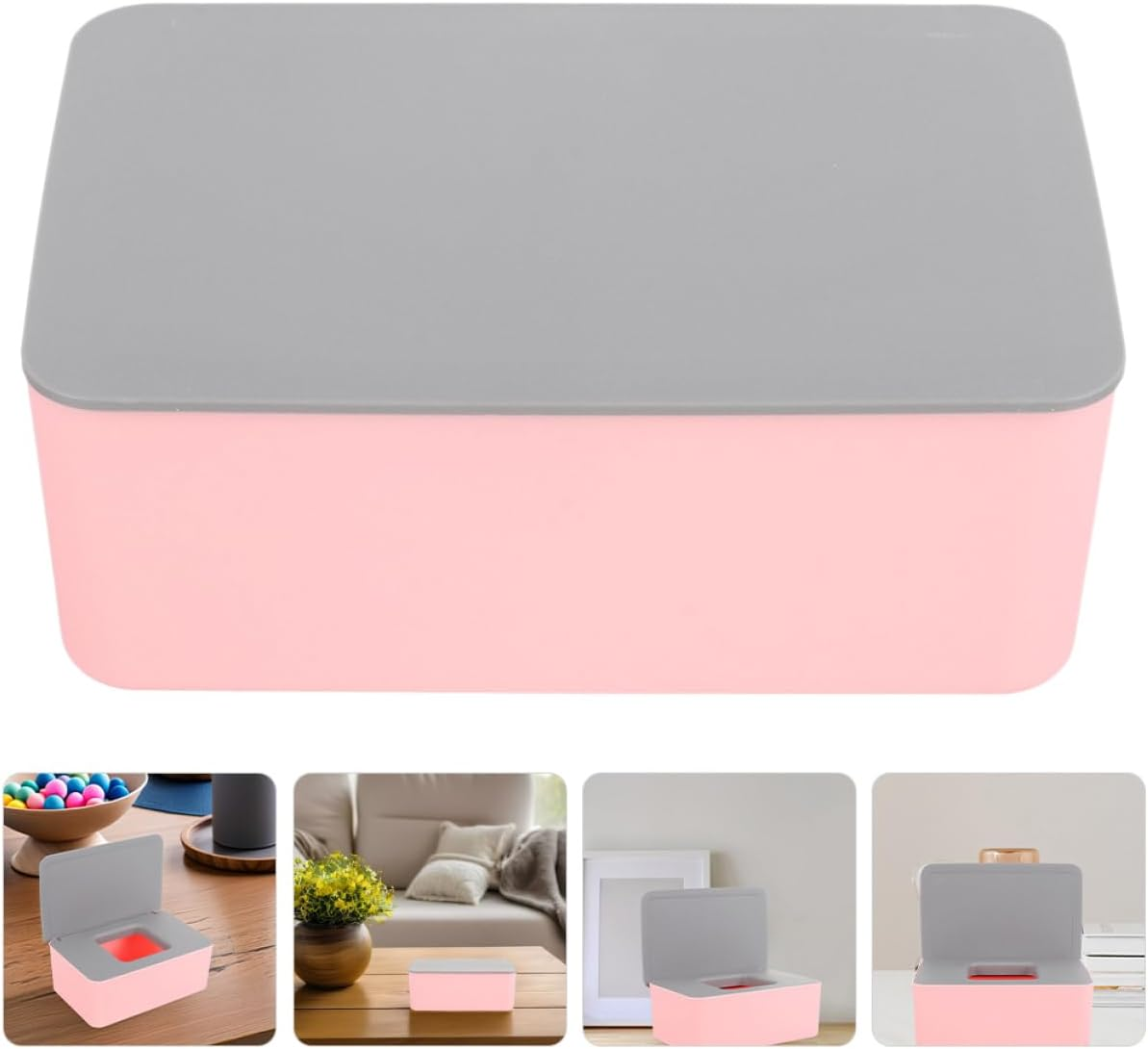 2Pcs Boy Girl Wipes Case Portable Wet Tissue Box Refillable Containers Sealed Travel Wipe Holder Aesthetic Design for Home Go image number 4