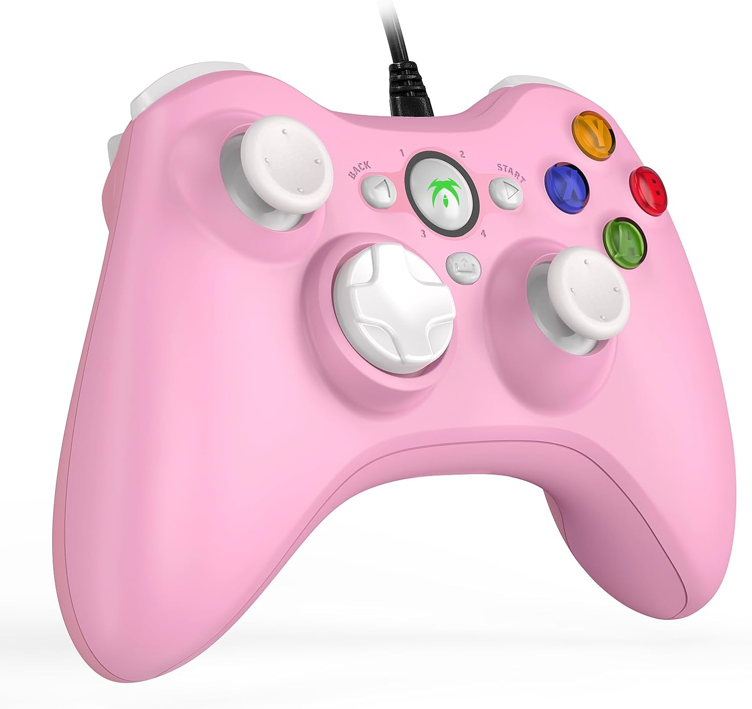 DYONDER Wired PC Controller,Game Controller Joystick with Dual-Vibration Turbo and Hall Trigger Buttons for Windows PC/ PS3/ Android TV Box/Tesla(Pink)) image number 2