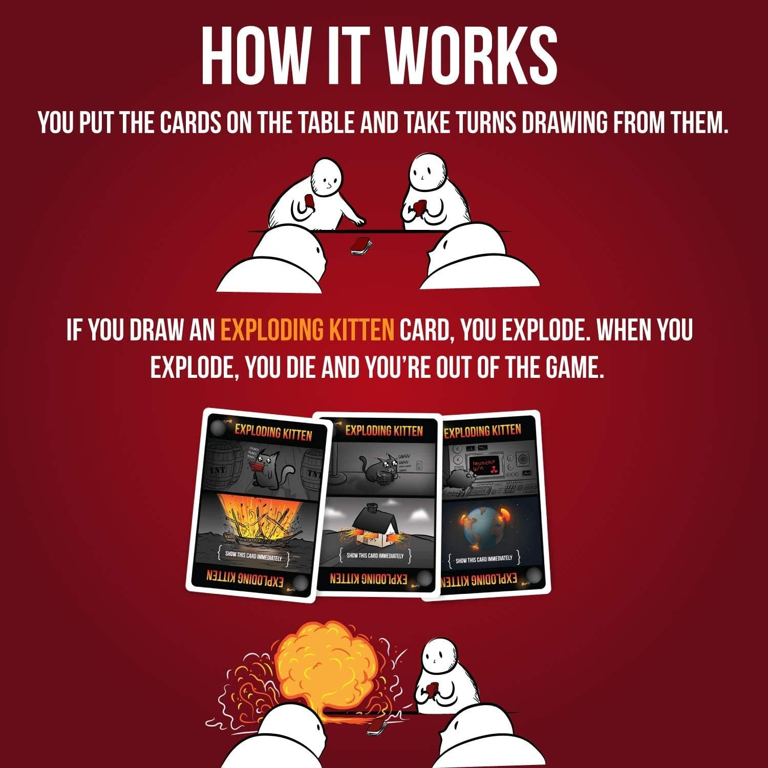 Exploding Kittens Card Game - Family-Friendly Party Games - Card Games for Adults, Teens & Kids image number 4