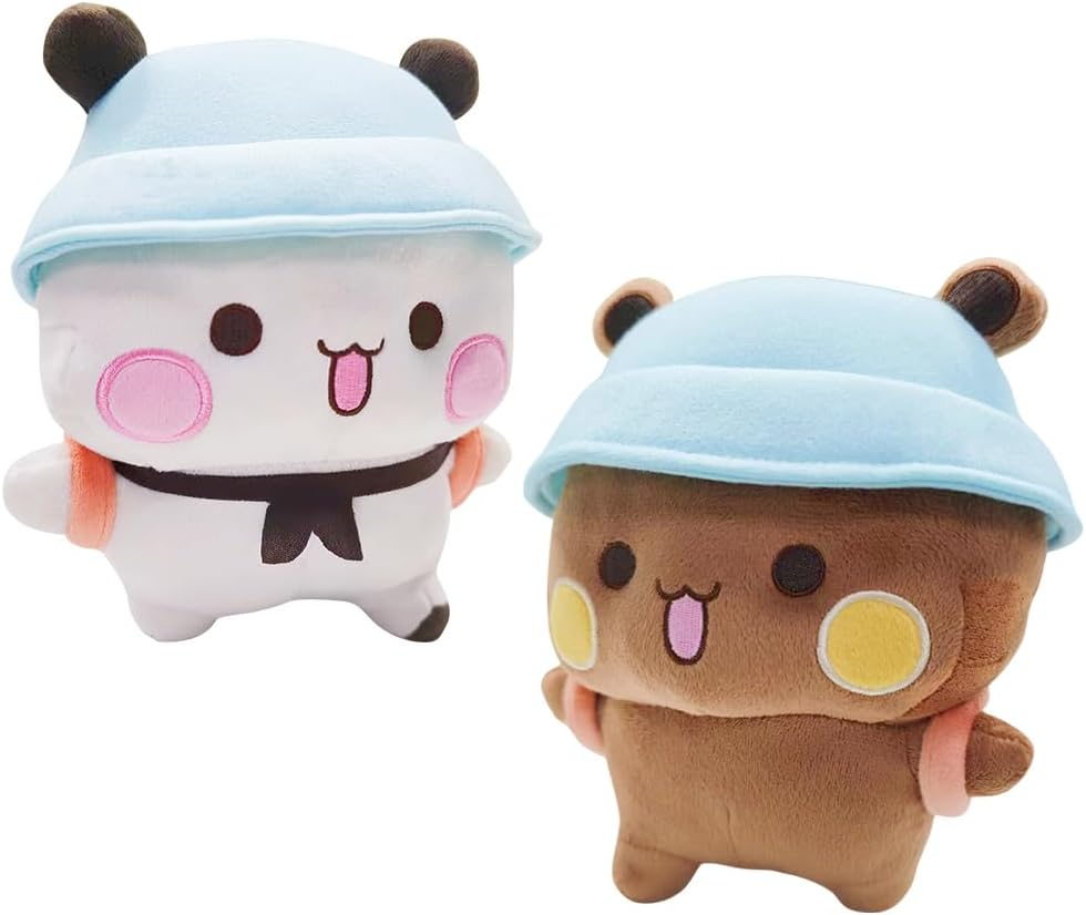 LUFEIS Bubu Dudu Cuddly Toy, 2 Pieces Bubu Dudu Plush, Charming Soft Plush Toy Cushion, Bear Panda Bubu Dudu Cuddly Toy, Birthday Party Gifts for Boys and Girls image number 5