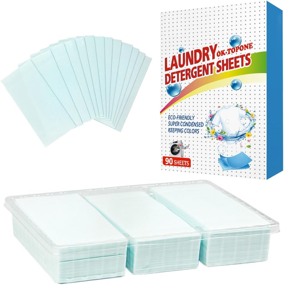 Chamgeco Laundry Detergent Sheets (90-Count) - Plastic-Free, Eco-Friendly Laundry Strips for Travel & Home, Liquidless Washing Sheets, Hypoallergenic & Compact Detergent for All Machines image number 4