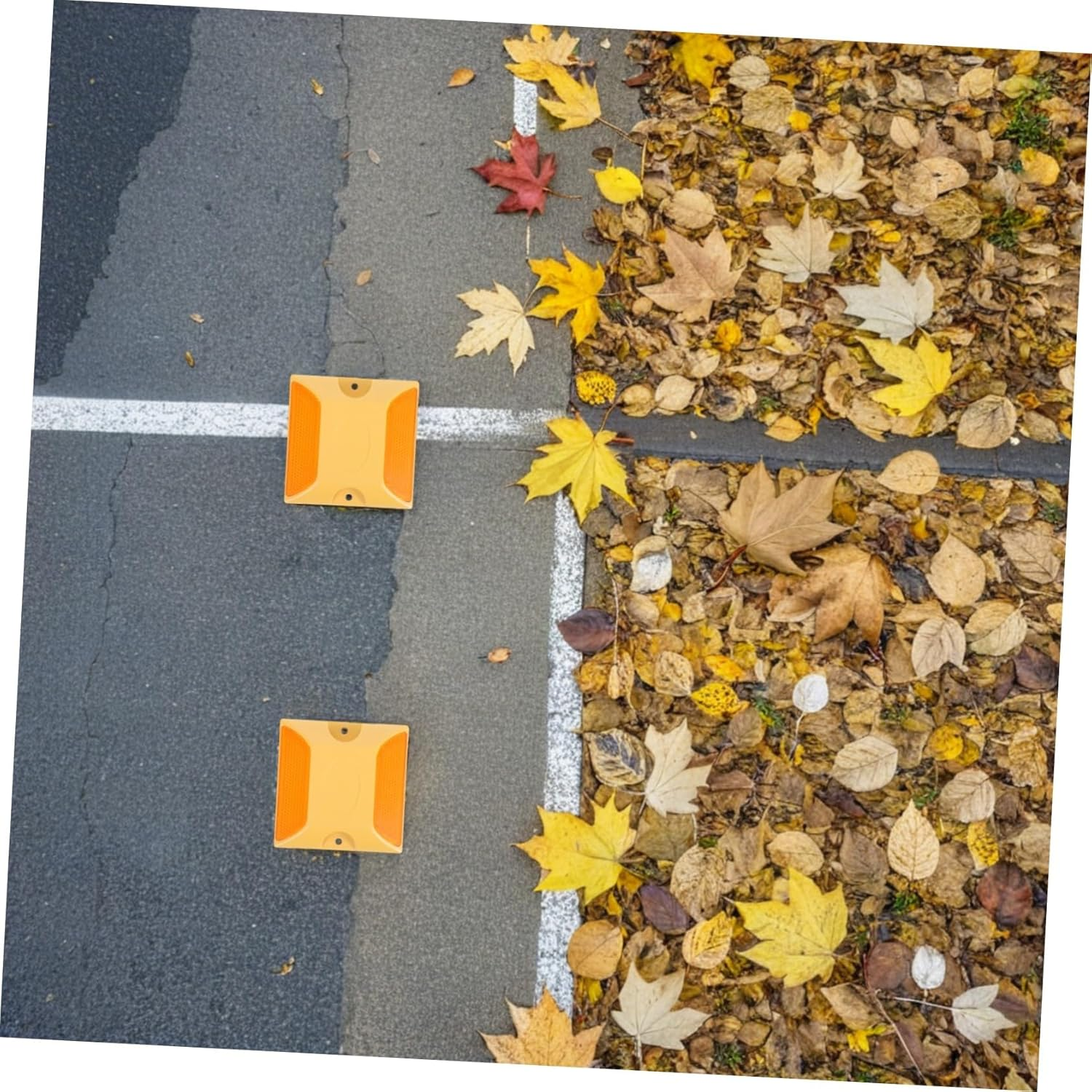 12Pcs Reflective Road Markers Heavy-Duty Reflectors for Driveways Sidewalks Bike Lanes Parking Lots Enhanced Night Visibility Traffic Safety