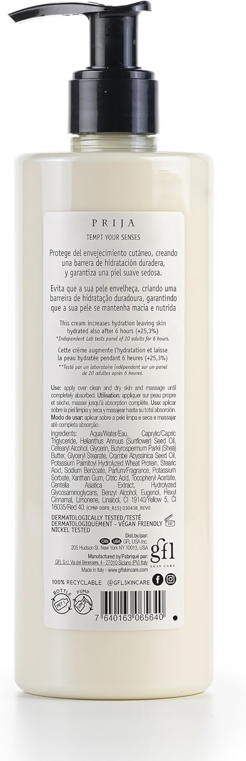 Prija Hands and Body Moisturiser Hydrates and Protects the Skin with Vitamin E, Helps Protect Skin from Ageing by Creating Long Lasting Hidration, Vegan Friendly 380Ml