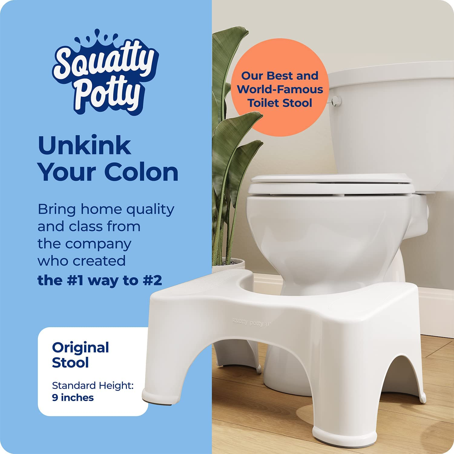 Squatty Potty Original Toilet Stool 9", 1.25 Kg image number 5