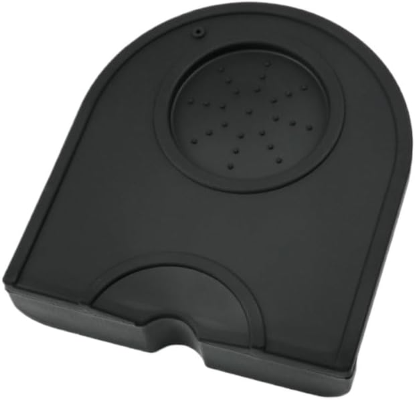 Poemtian Coffee Tamper Mat Holder Pad, Small Silicone Espresso Tamping Mat Black anti Slip Corner Tamping Pad,Anti-Slip Mat Barista Tool Tamp Mat image number 4