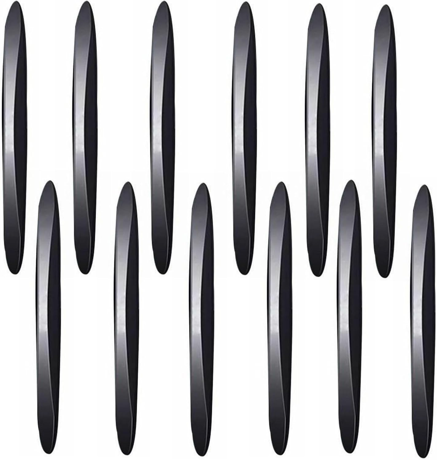 12 Pcs Car Door Edge Guards, Anti-Collision Strips for Car Side Door Edge Protection - Scratch Guard Protector for Exterior Door Handles, Rear View Mirrors & Bumper Prevent Dings & Scratches (Black)