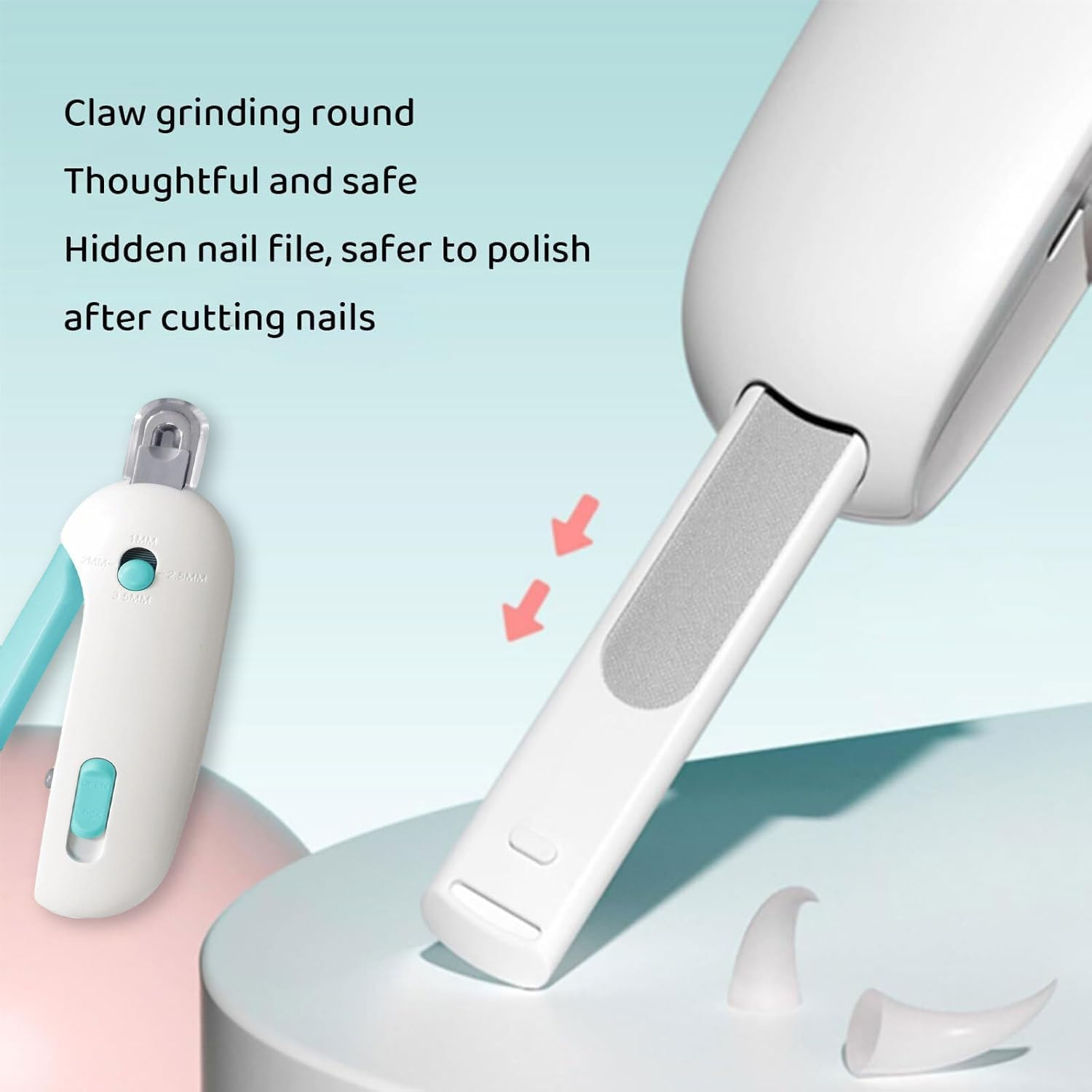 Lyvixora Cat Nail Clippers &ndash; Adjustable Aperture Pet Nail Trimmer with 4 Gears & Nail File, Safe & Easy Grooming Tool for Cats & Small Dogs (Prevents Over-Cutting) image number 2