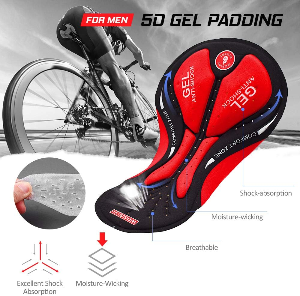 REFENG Cycling Shorts, Men Cycling Shorts 5D Padded MTB Bicycle Bike Underwear Shorts, Breathable Quick Dry Biking Shorts image number 1