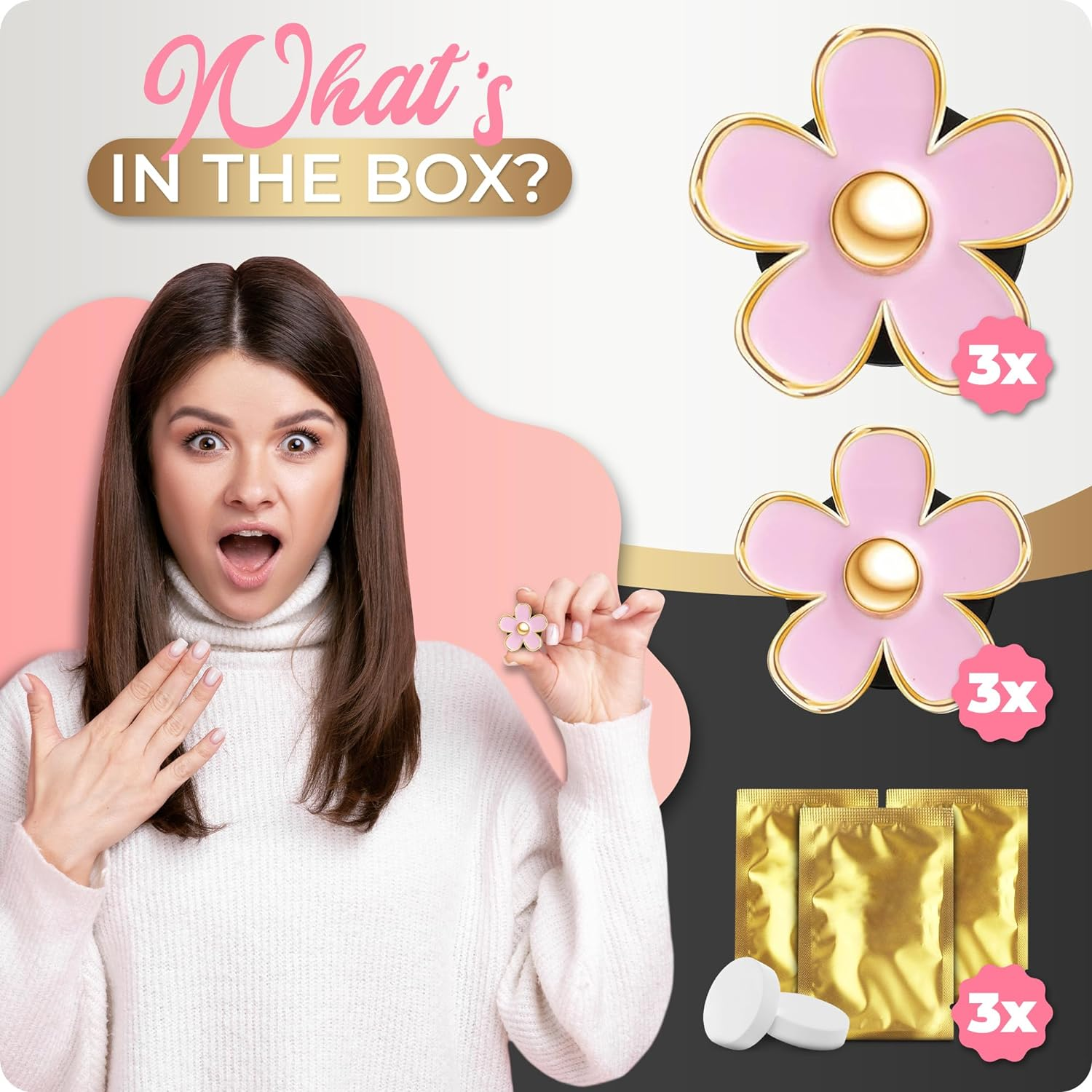 6 Pieces Daisy Car Decoration Flower Air Vent Clip Air Conditioning Outlet Clip Car Air Freshener Clip Car Interior Decor Charm Colorful Interior Accessories for Girls Women image number 3