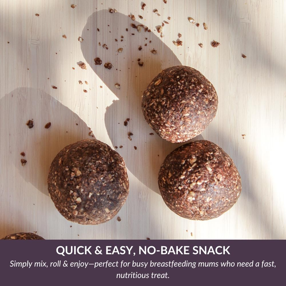 Yummy Mummy Food Company Lactation Bliss Balls | Breastfeeding Snack with Oats, Linseed & Millet | Milk Boosting Energy Balls for Mums | Healthy, No-Bake Postpartum Snack image number 5