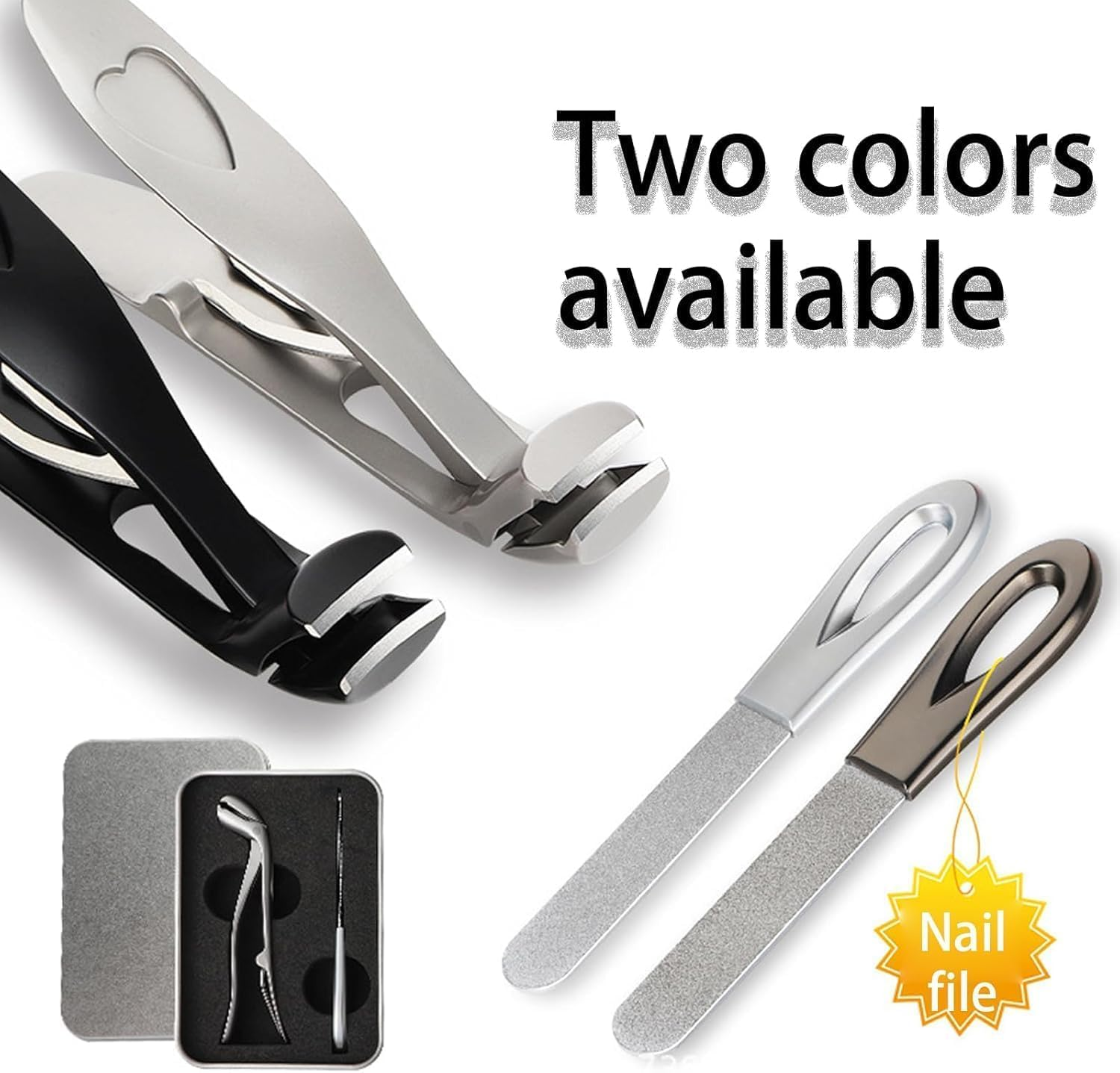 Clipdoc Max Toe Nail Clipper, Clip Doc Max Nail Clipper, Wide-Mouth Design, Splash-Proof and Sharp Ergonomic Handles, Suitable for Thick Nails and Ingrown Nails (Mix-B) image number 2