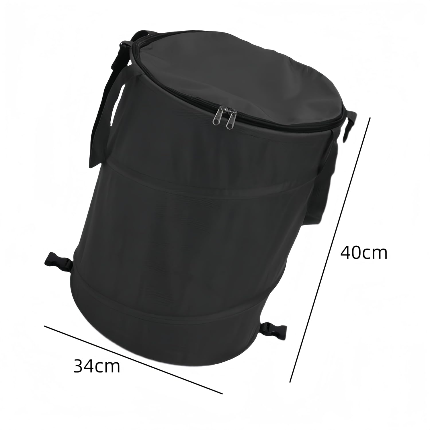 Camping Trash Can, Ai-Oumleef Collapsible Trash Can, Outdoor Portable Foldable Trash Can, Portable Camping Garbage Bin Home Toy Clothing Storage Yard Garden Deciduous Garbage Bag(Black) image number 1