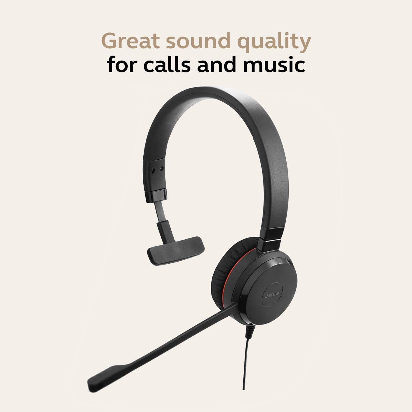 Jabra Evolve 20 SE Wired Headset - Advanced ANC in Microphone - Passive Noise Cancelling - Rich, Immersive Sound - UC Certified on Ear Wired Office Headphones with Mic - Latest USB C & a - PC & Mac image number 1