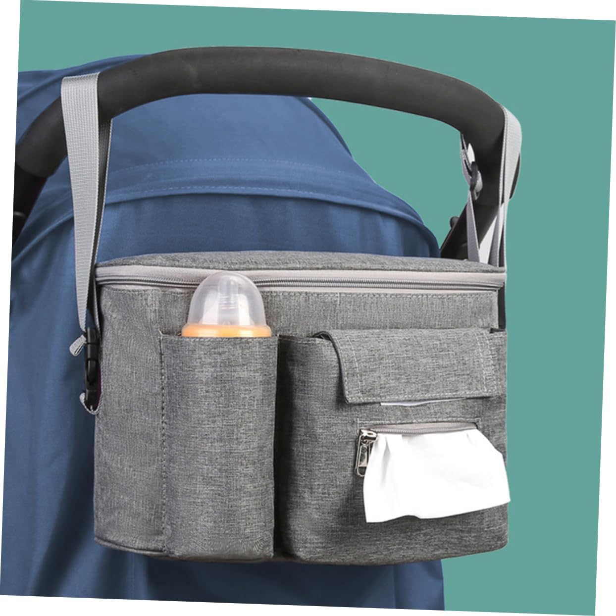 Nursery Bag Diaper Pouch Stroller Backpack Nappy Bag Large Organizer for Travel image number 2