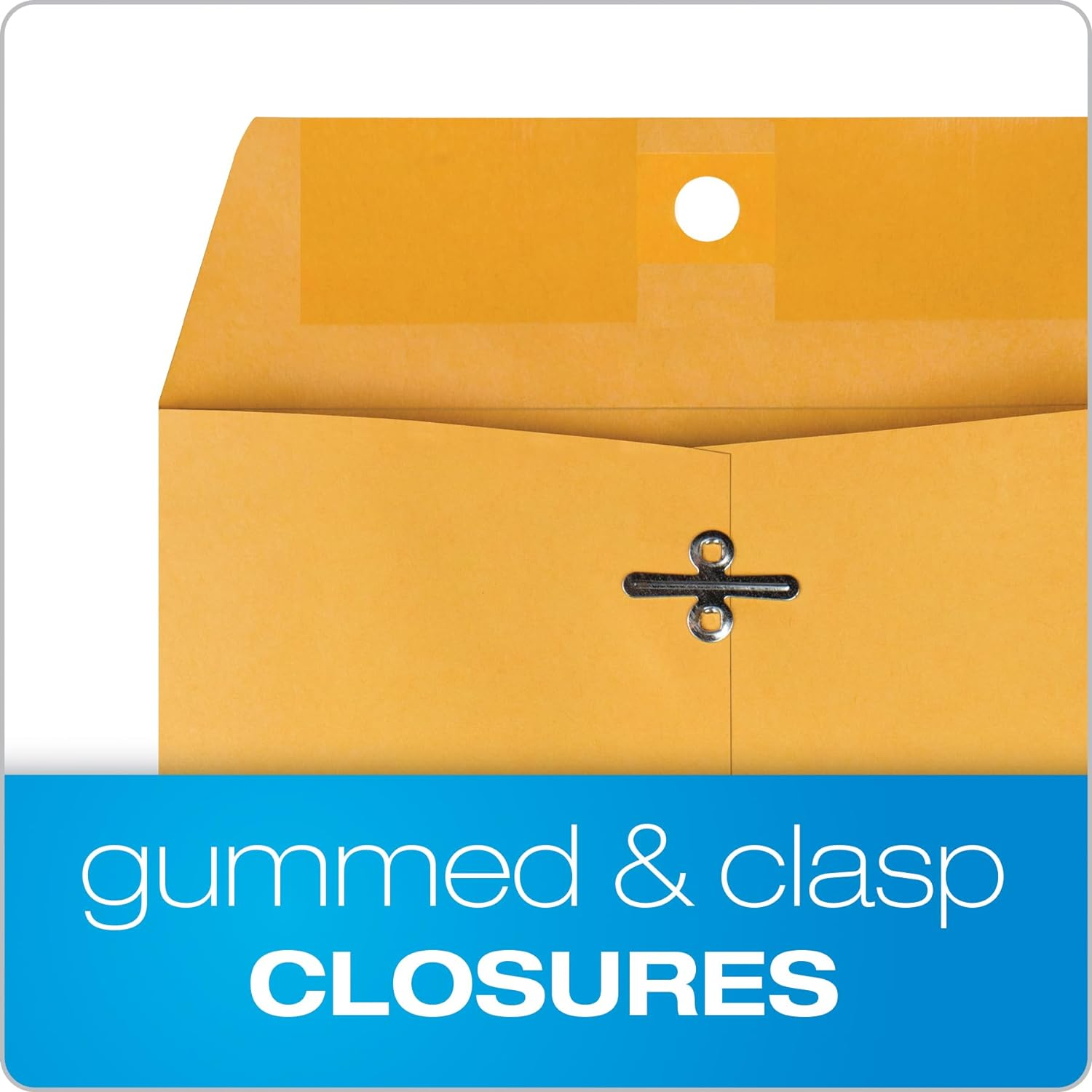 Quality Park 7 X 10 Clasp Envelopes, Clasp and Gummed Closures for Storing or Mailing, 28 Lb Kraft Paper, 100 per Box (QUA37868) image number 3