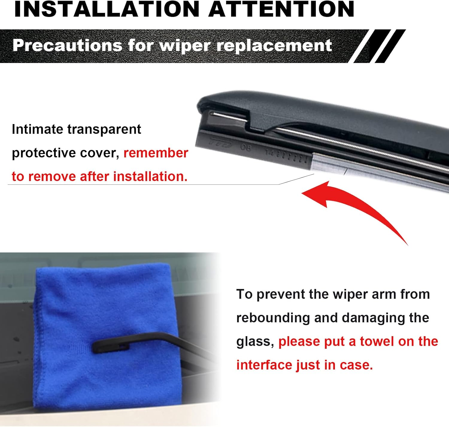 Premium U/J Hook 15"+15" Windshield Wiper Blades for 2007-2018 Jep Wrangler JK Original Equipment Replacement Jeep Wrangler Accessories (Pack of 2) image number 5