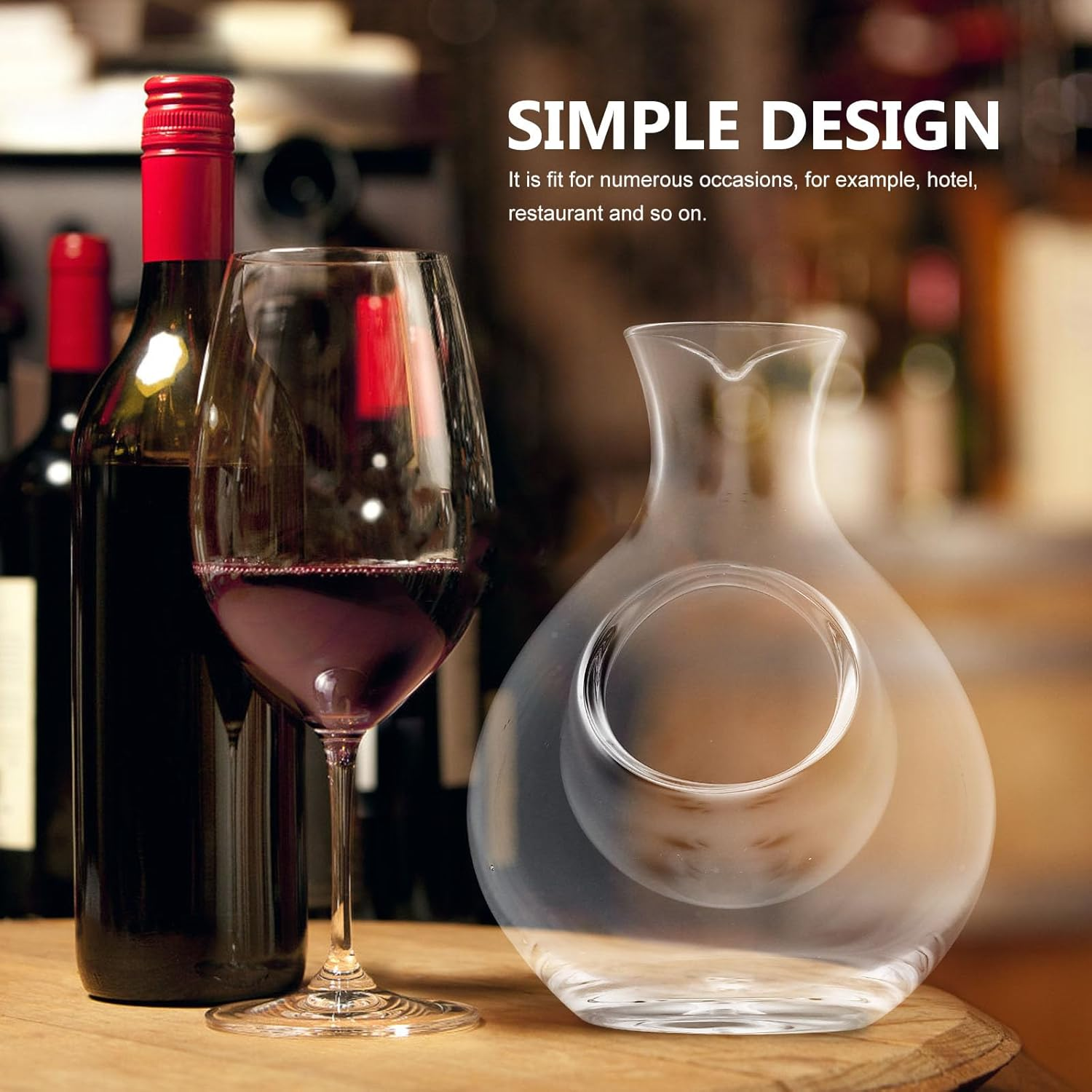 Gatuida Japanese Style 300Ml Crystal Glass Ice Wine Decanter with Slant Spout, Cooling Brandy Container and Glass Liquor Dispenser for Home Dining and Entertaining