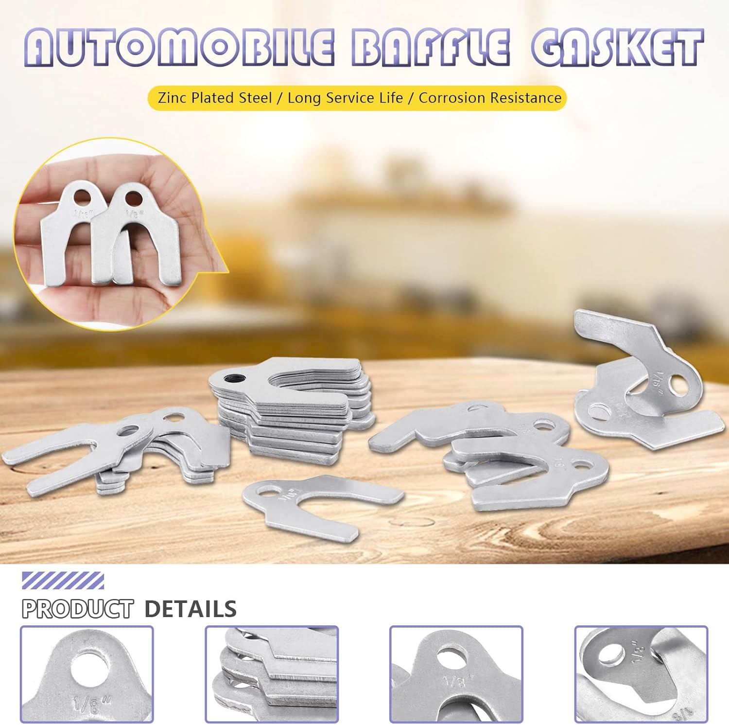 Swpeet 144Pcs 4 Sizes 1/64" 1/32" 1/16" 1/8" Auto Alignment Body Shim Assortment Kit with a Storage Box, Perfect for Adjusting Body Parts or Camber