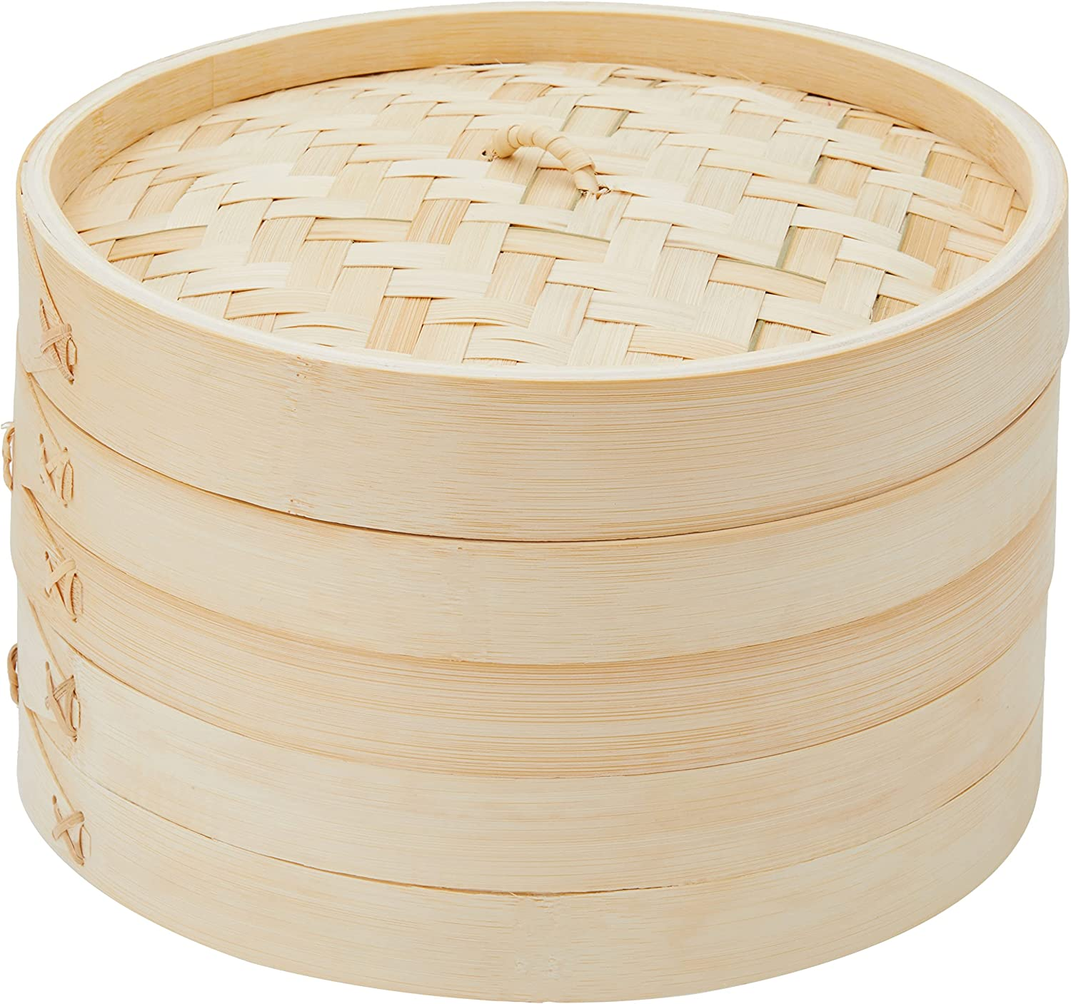 Davis & Waddell D4351 Asia One 2 Tier Bamboo Steamer, Natural image number 1