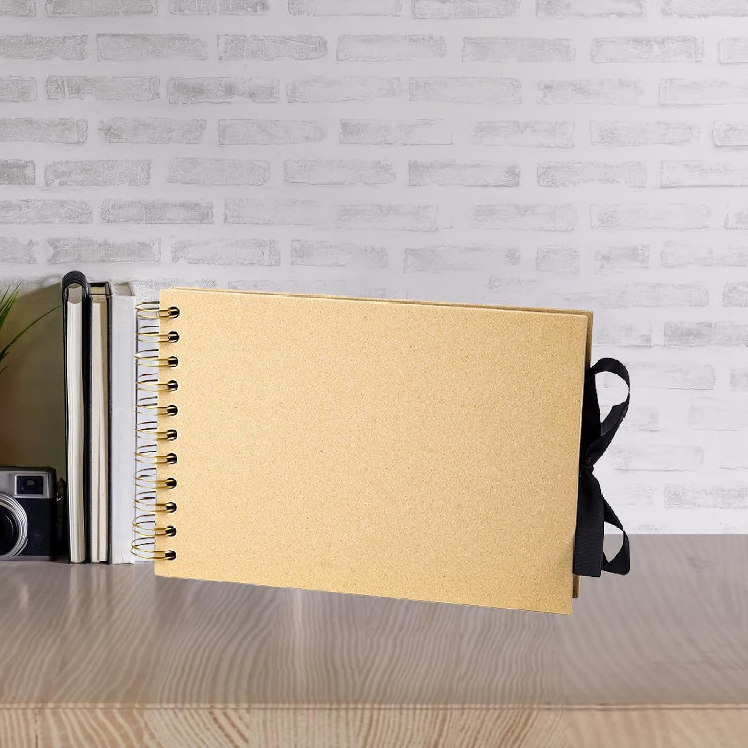 Scrapbook Photo Album Party Gift Wedding Guest Book DIY Memory Book for Photo Storage Shower Memories Travel, Yellow image number 1