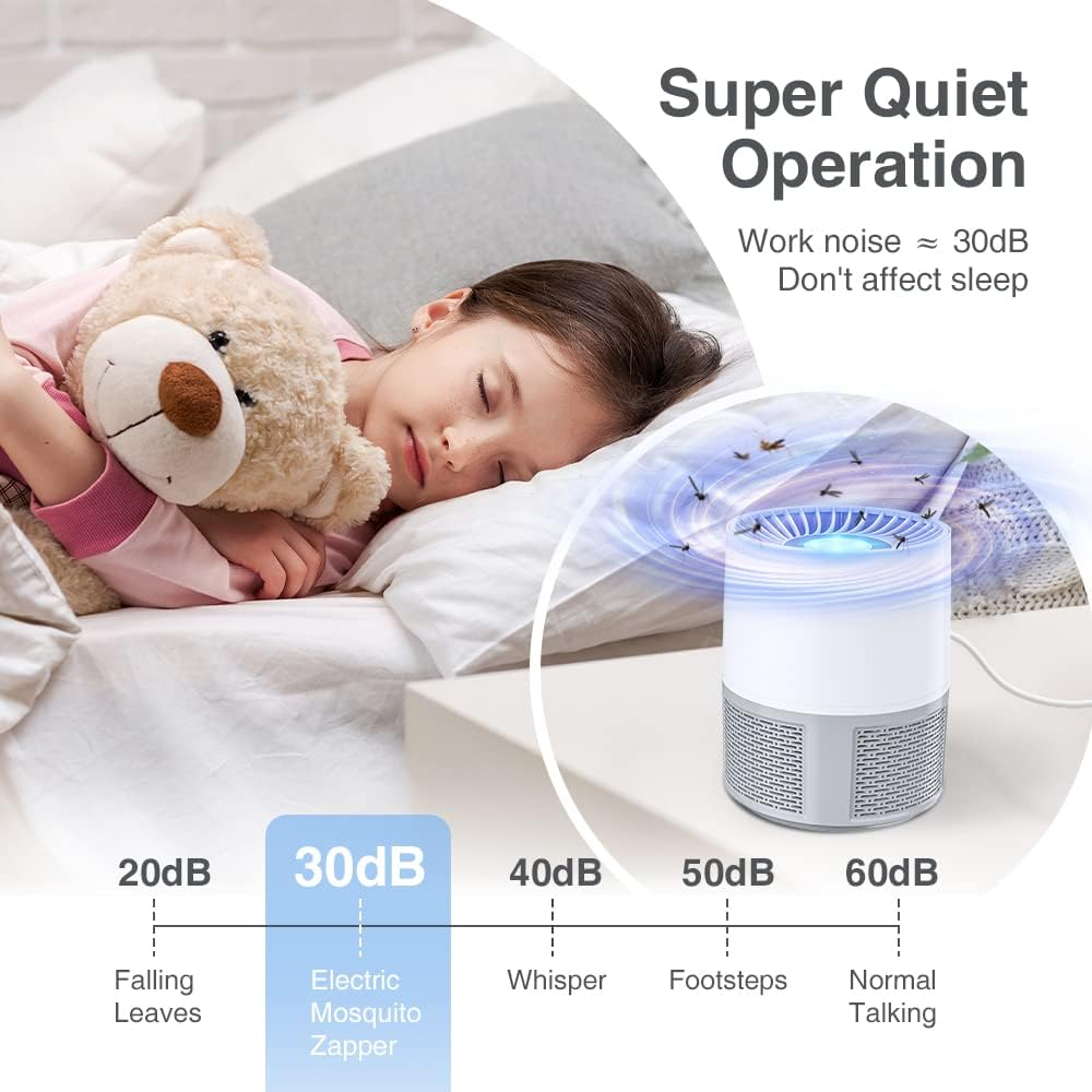 Mosquito Killer Lamp, Bug Zapper, Portable Zappers USB Rechargeable Mosquito Killer Lamp, Indoor Outdoor Use Bug Zapper Powerful Attractant for Backyard Patio Camping