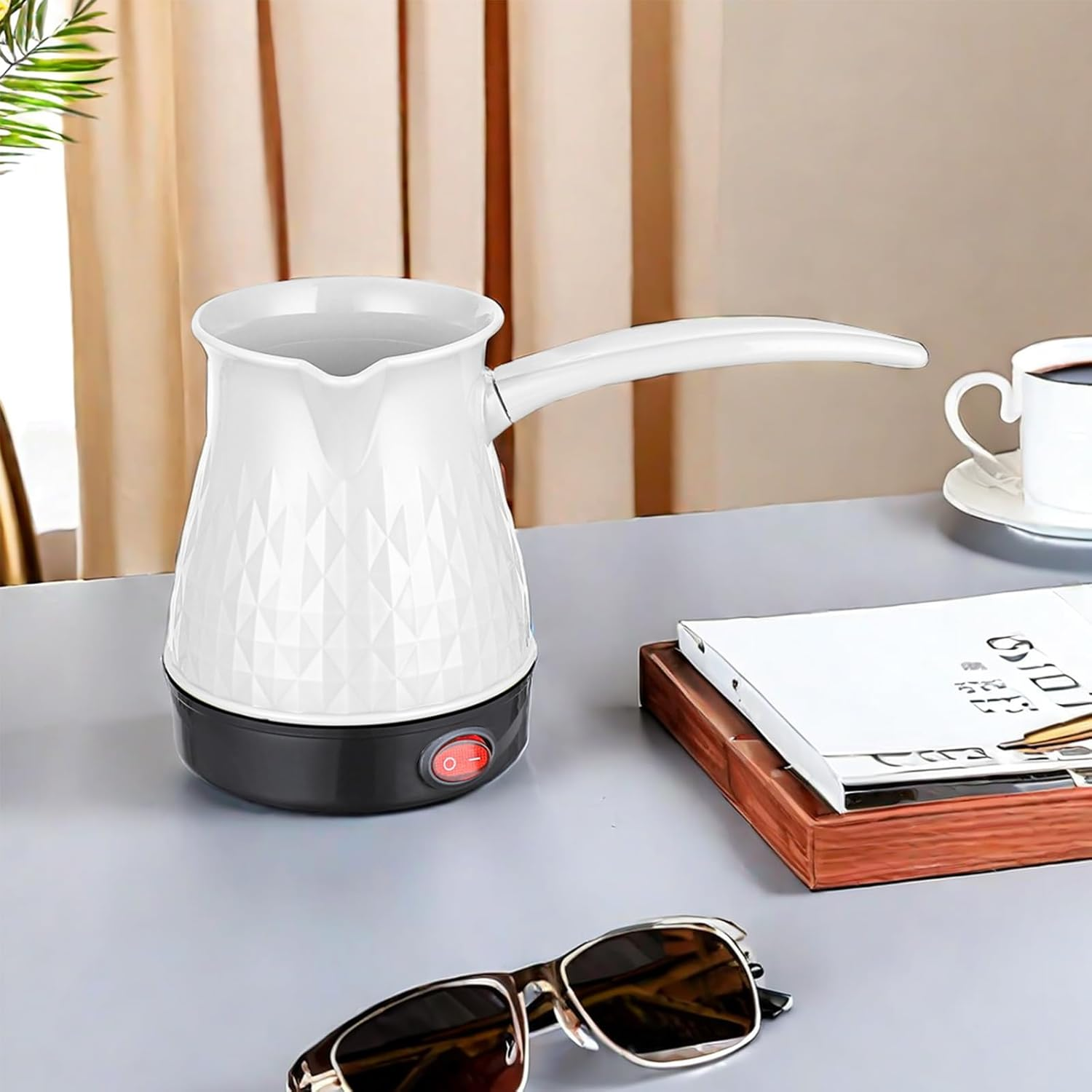 Byzesty Espresso Maker, Electric Turkish Coffee Pot, 500 Ml, Espresso Maker, Induction, Turkish Coffee Machine, Electric Coffee Maker, Mocha Pot for Home, Office, Travel for Espresso, Mocha, Tea image number 4