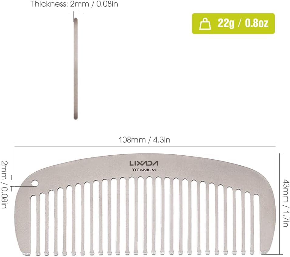 Titanium Comb -Static Hair Beared Comb Po Et Comb image number 2
