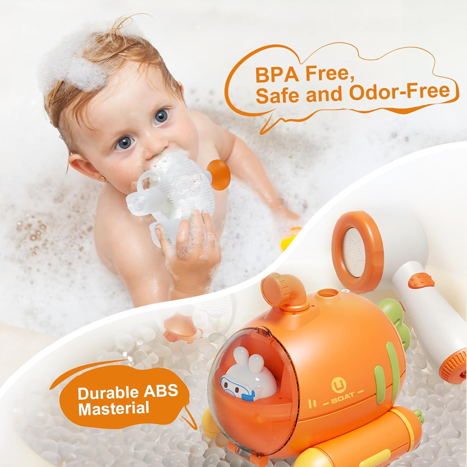 Skirfy Baby Bath for Toddlers 1-3, Baby Shower Toy, Water Spray Toys,Bathtub Toy for Kids.Baby Sprinklers Toys image number 5