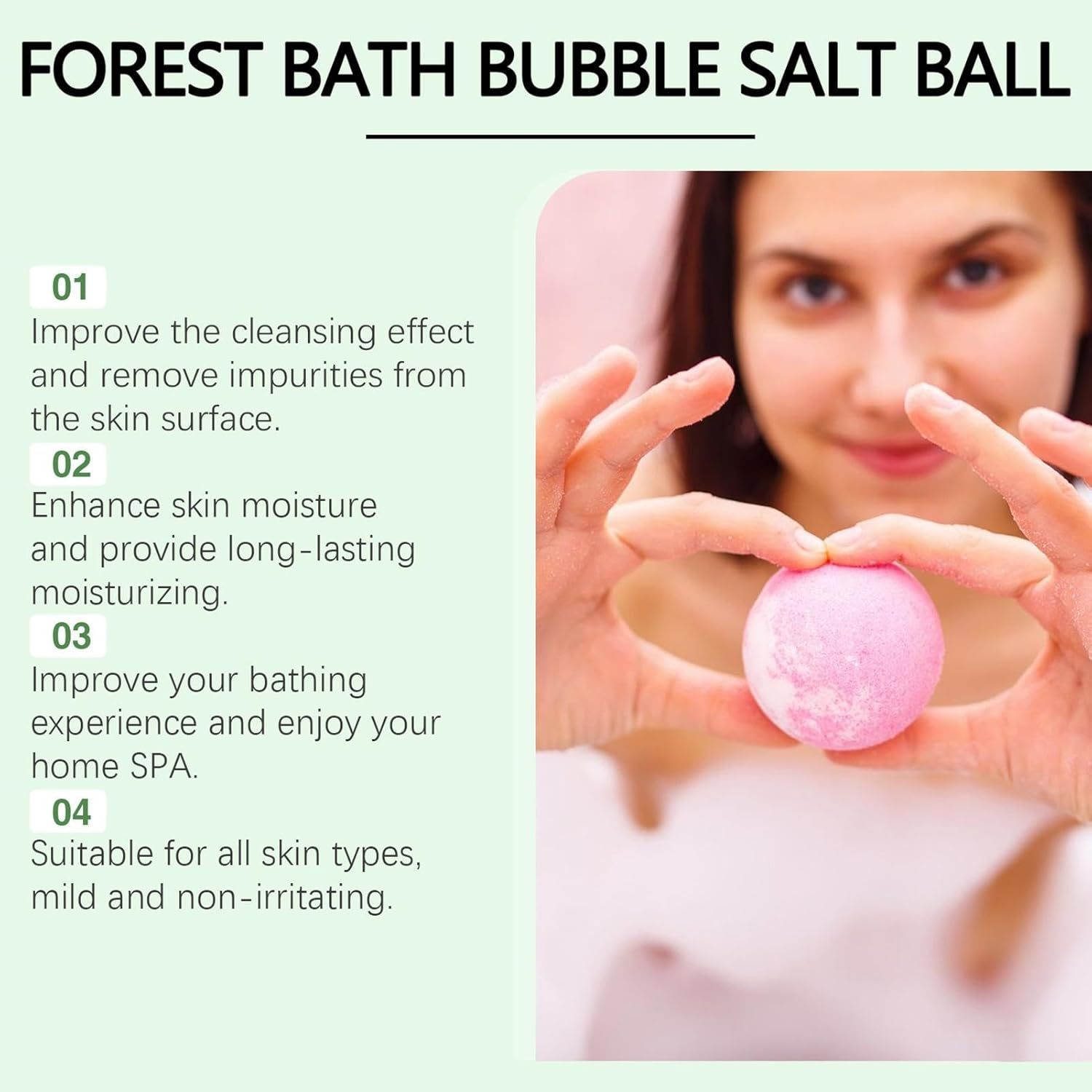Znutc Natural Bath Balls | Fragrance Bath Balls - Bath Balls Bubbles, Moisturizing Bath Balls for Skin Smoothing with Long-Lasting Natural Fragrance image number 5