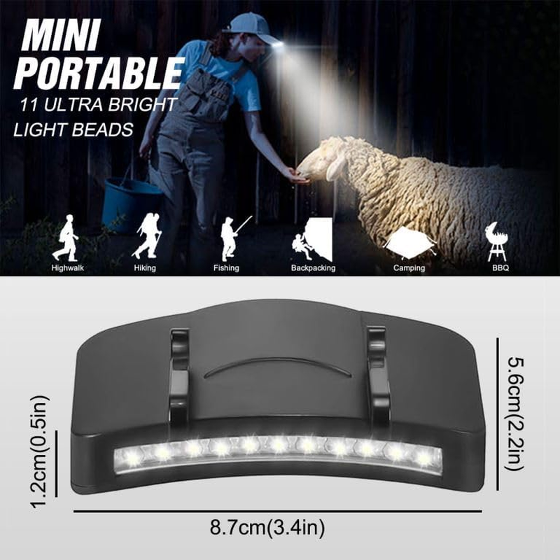 Pocketman 11 LED Clip on Cap Light Hat Light Battery Operated Light for Fishing Camping Running for Cycling Hiking and Other Outdoor Activities (6) image number 4