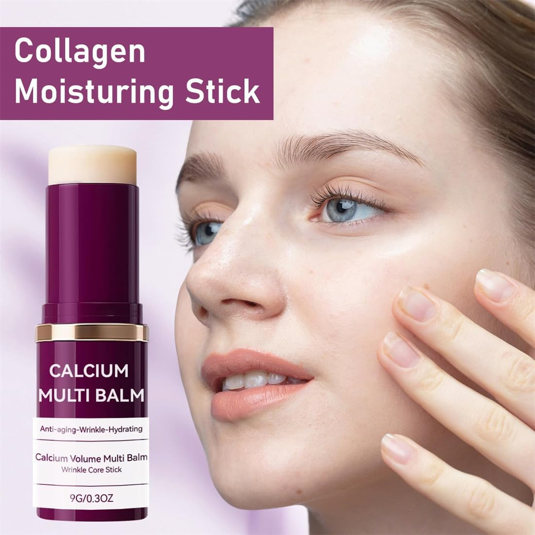 Calcium Multi Balm, Korean Collagen Moisturing Stick, Calcium Volume Multi Balm, Wrinkle Core Stick, Anti-Aging, Sagging, Wrinkles image number 5