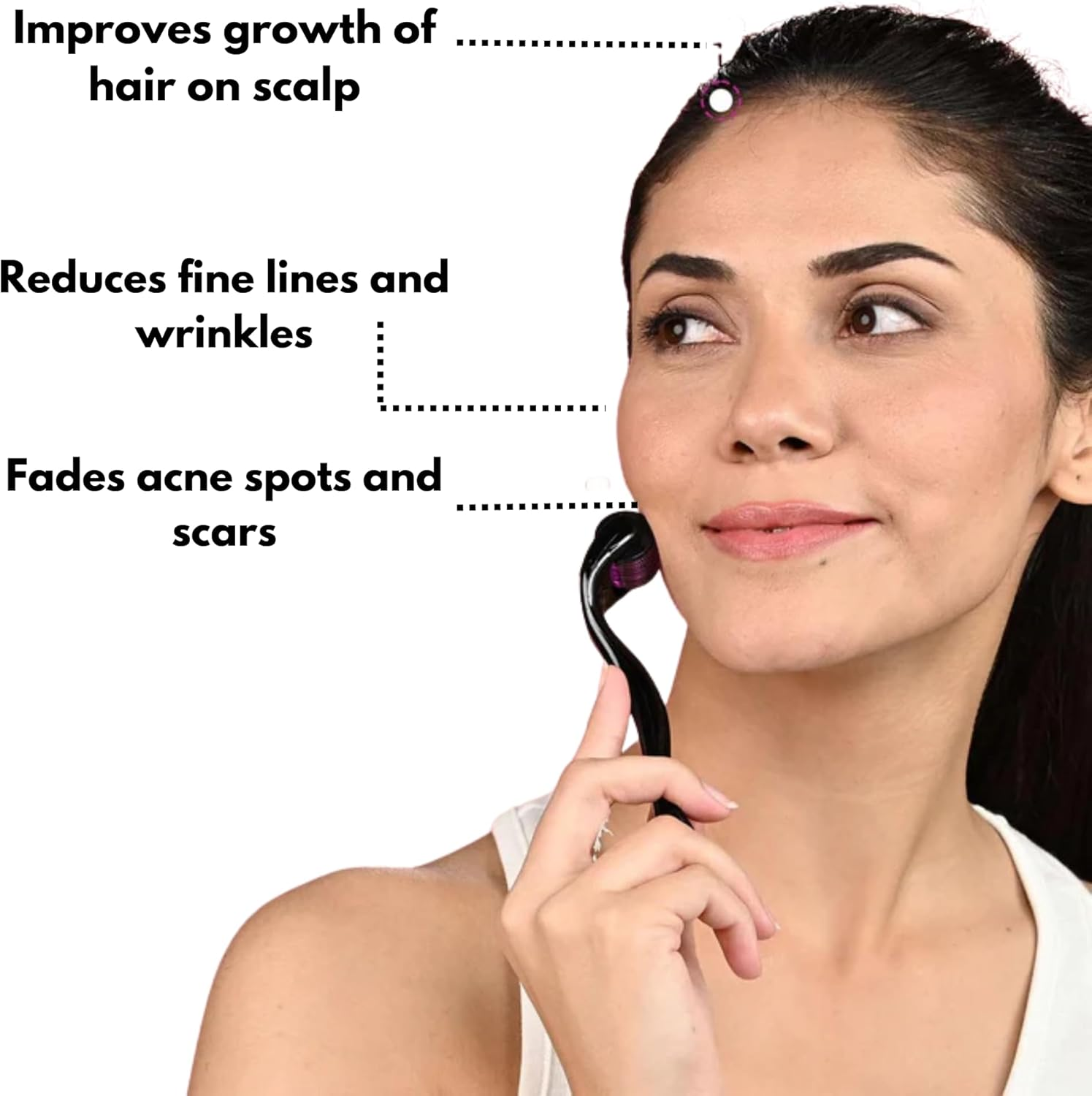 Kostech Derma Roller (KDR) with 540 Titanium Alloy Needles (2.5 Mm) Pack of 1