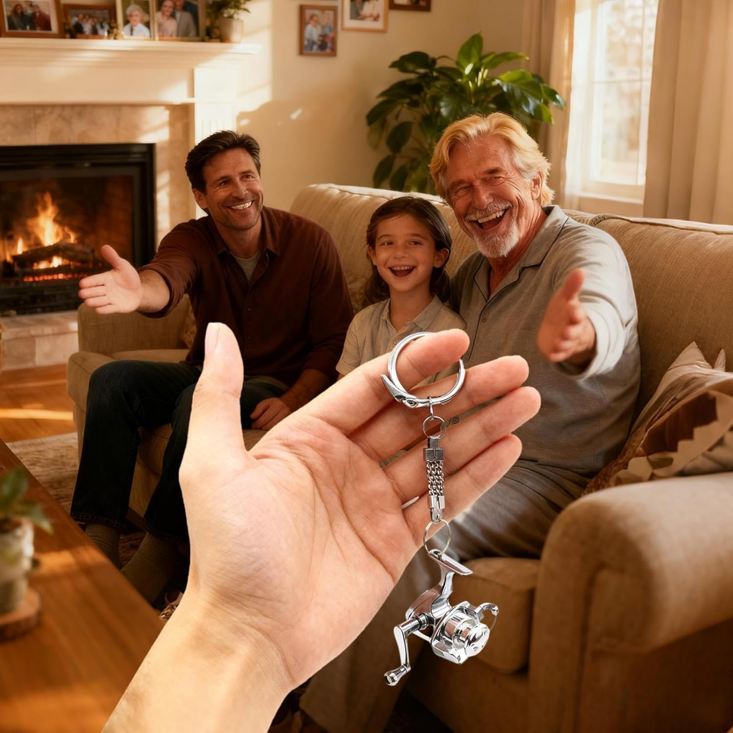 Weqizuerqi Bag Charm - Fishing Reel Metal Key Chain | Mini Backpack Keychain Bag Charm,For Purse Luggage Phone Wallet Handbag Car Office Travel Party Home School Angler Women Men Kids image number 1