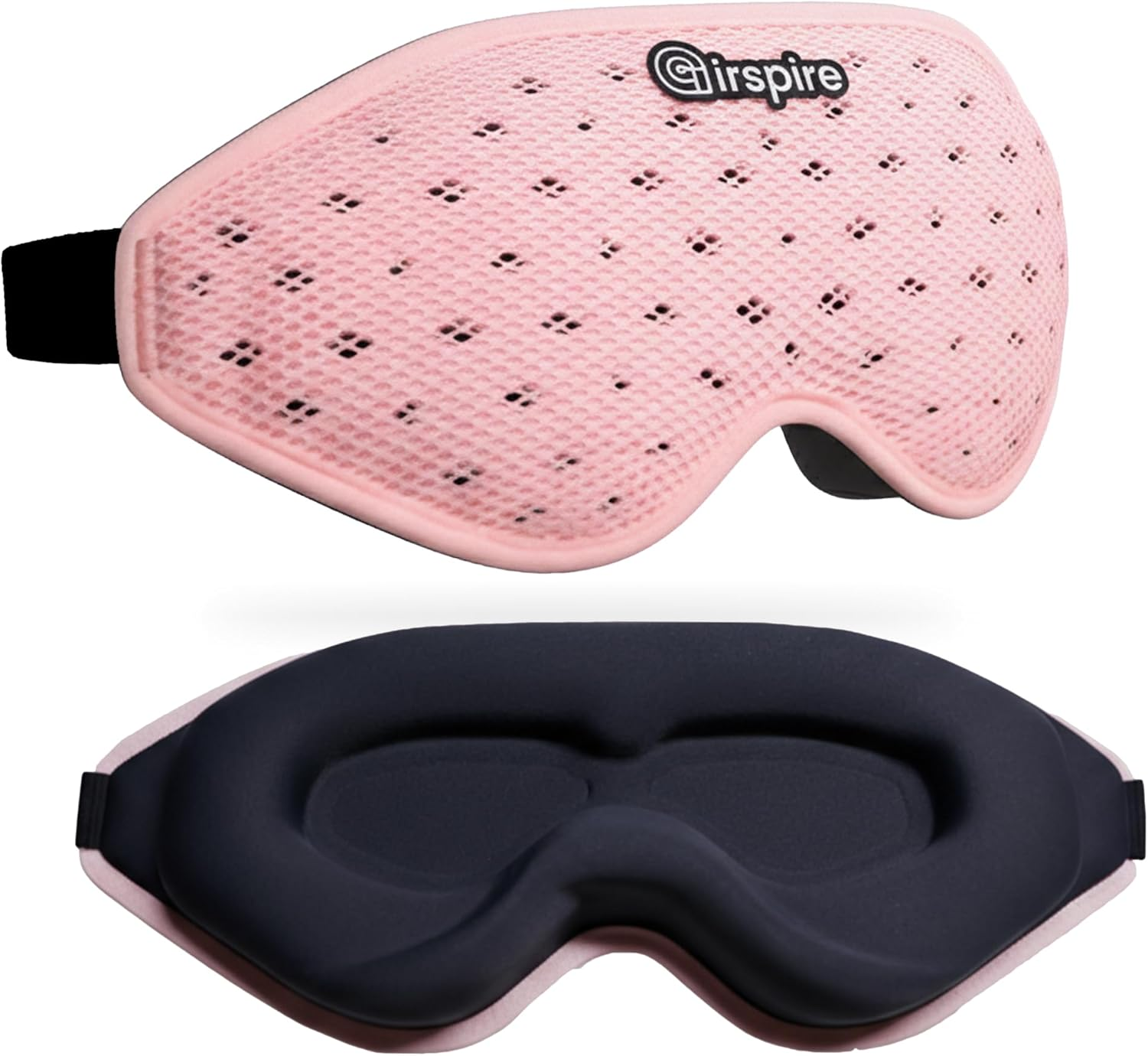 Cool Sleep Mask | No More Sweaty Nights | Ultra-Dark Breathable Eye Mask for Deep Sleep | Large Contours for Eye & Lash Room | Mesh for Airflow | Memory Foam Comfort for Side Sleepers | Travel & Night Shifts (Pink)