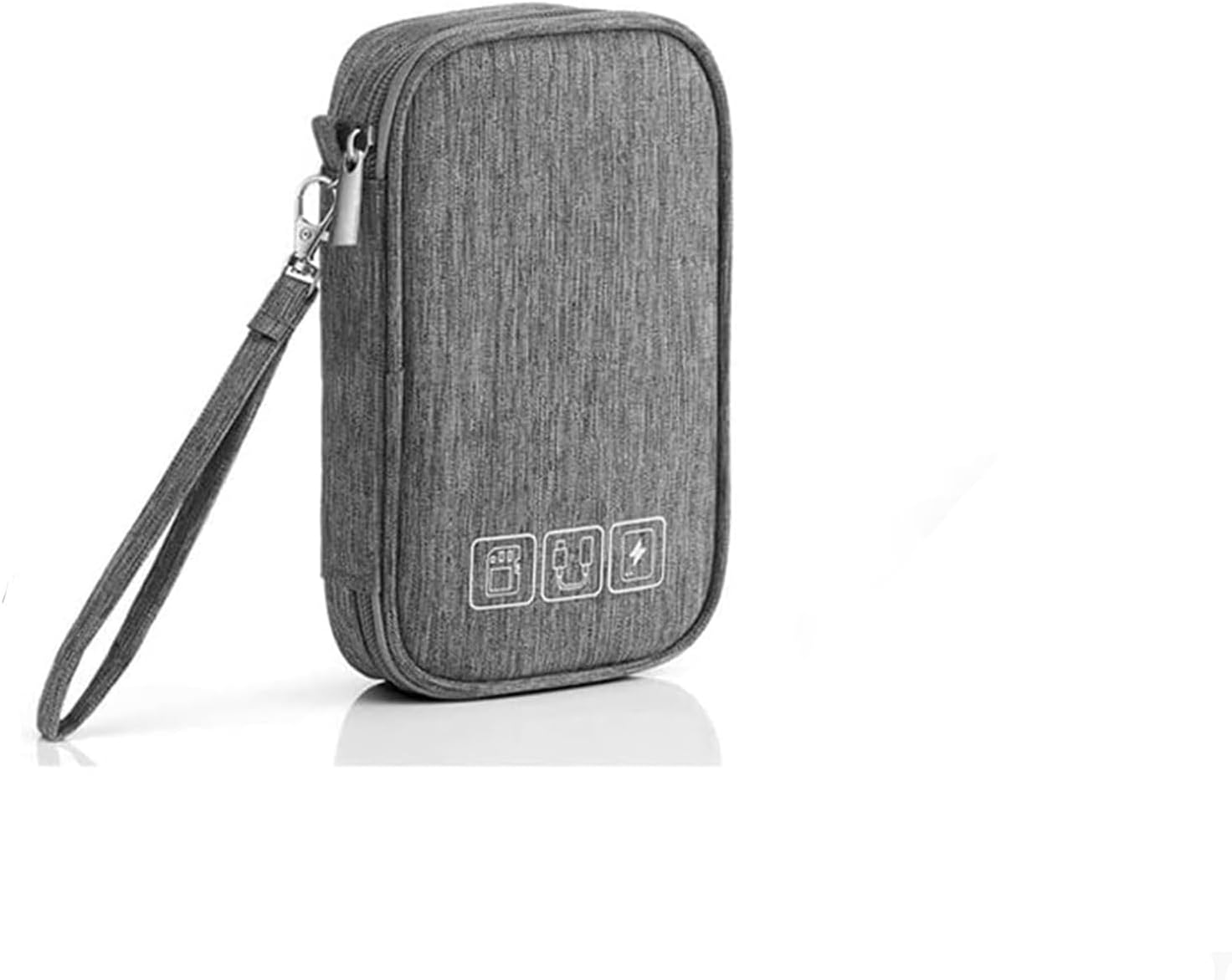 Electronic Accessories Bag, Travel Accessories Gadget Storage Bag Universal Travel Bag for Small Electronics and Cables, Adapter, Battery and More,Power Bank, Mouse,Ipad, Phone (Grey) image number 5