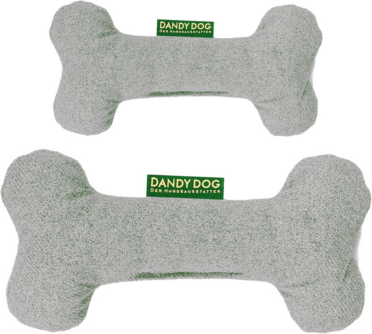 Dandy Dog Dog Toy Felt Light Grey Bone Size S/M image number 1