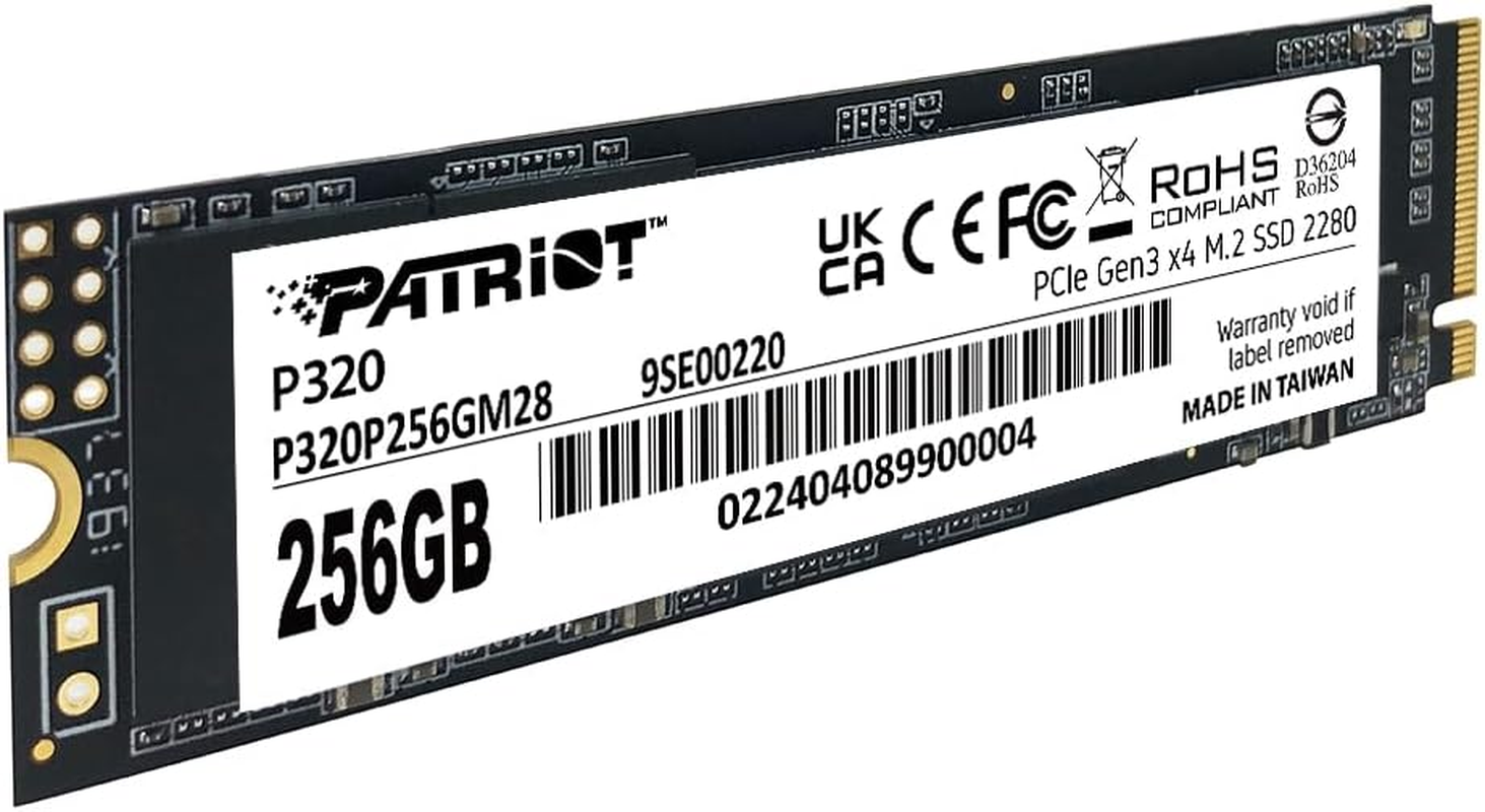 Patriot P320 256GB Internal SSD - Nvme Pcie Gen 3X4 - M.2 2280 - Solid State Drive - P320P256GM28
