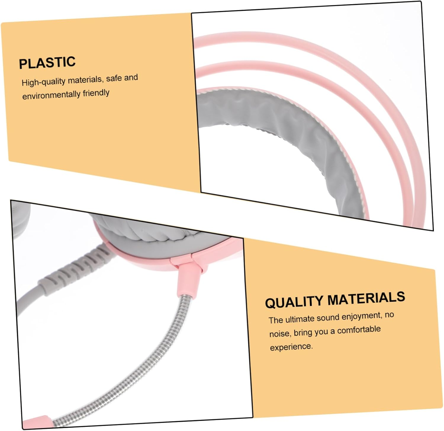 LABRIMP over Ear Gaming Headset with Microphone Professional Stereo Sound Comfortable Breathable Earmuffs for Long Gaming Sessions Compatible with PC and Mobile Devices image number 5