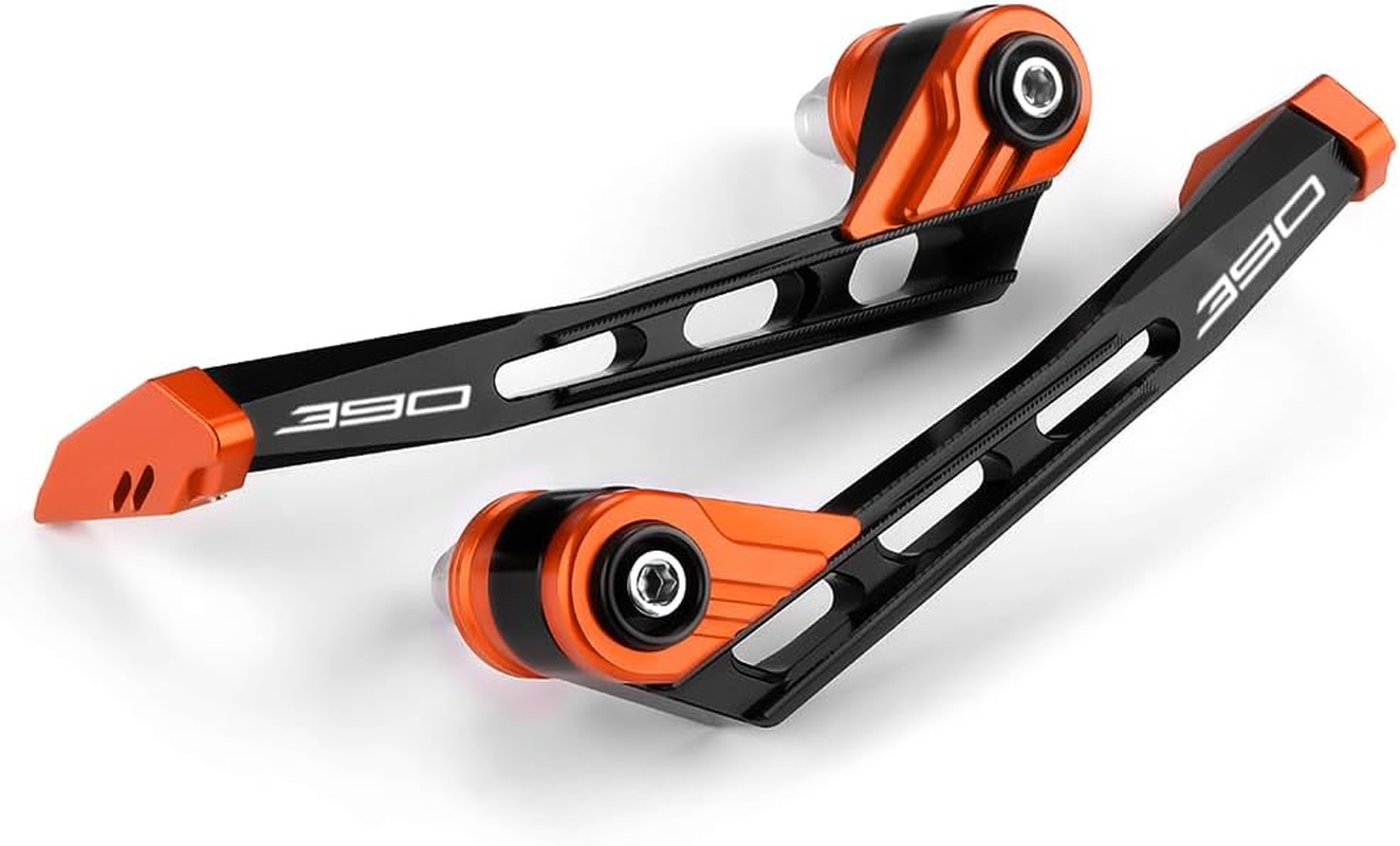 Mokiton Motorcycle Brake Clutch Lever Guards Bar End Handguard Compatible with K.T.M 390Duke 390RC 2015-2023 2024 | Handlebar Protector Duke390 Rc390 Accessories (Orange) image number 1