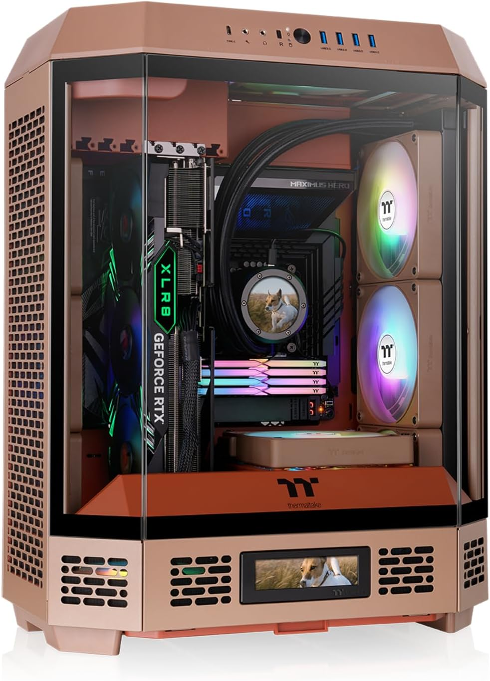 Thermaltake the Tower 600 Tempered Glass Mid Tower Case Bumblebee Edition, CA-1Z1-00M4WN-00