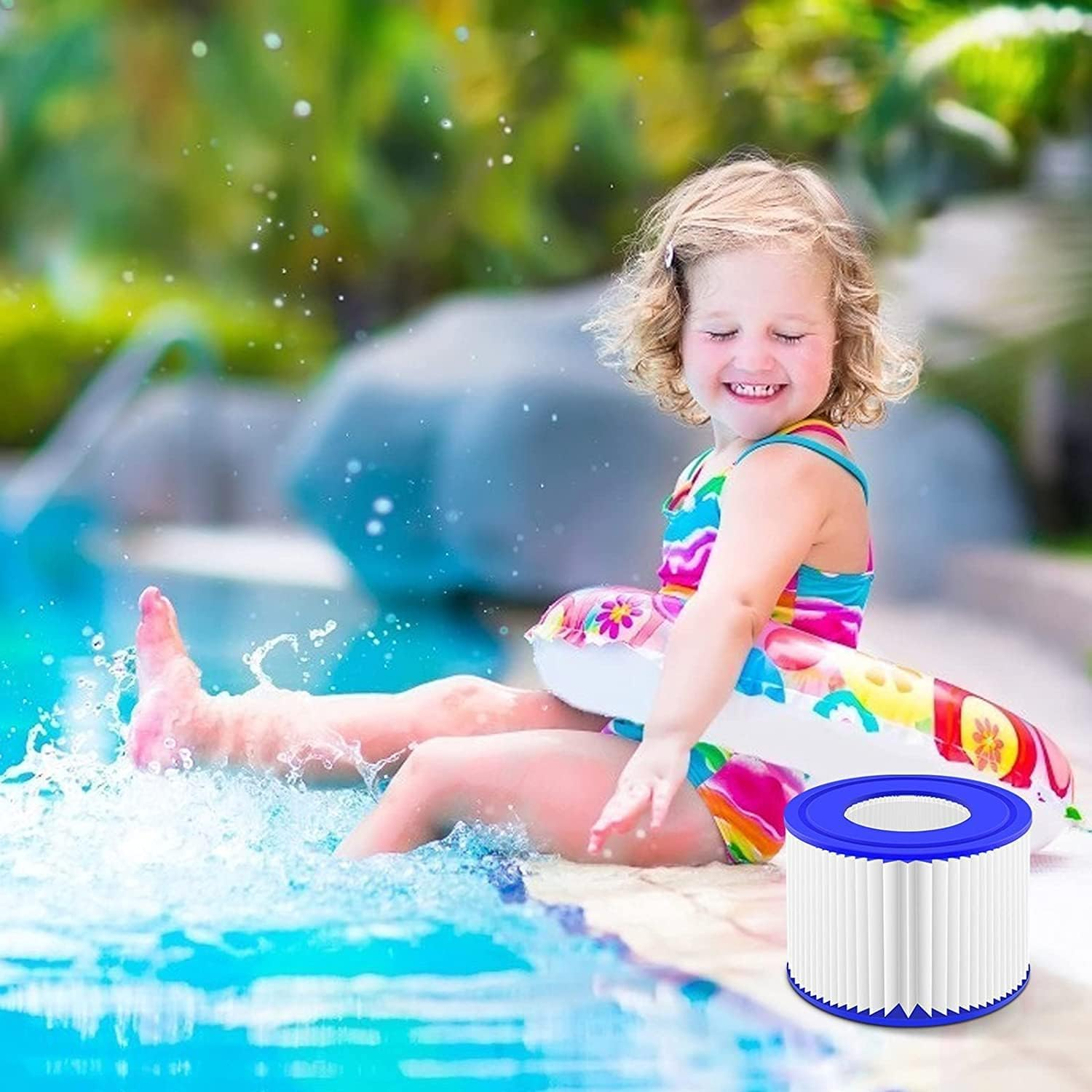 8 Pack Pool Filter for Bestway Lay Z Spa Type VI 90352E 58323 Hot Tub Filters VI Replacements Cartridge image number 5