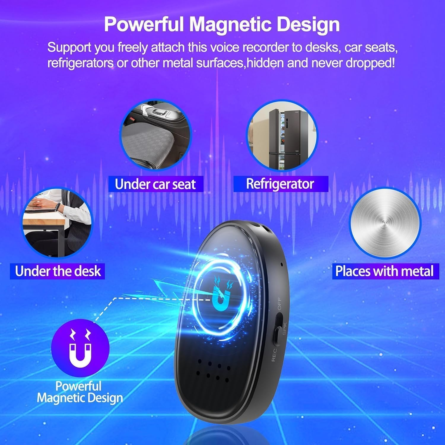 128GB/64GB (9680 Hours) Digital Voice Recorder with Triple Noise Reduction,Portable Audio Recorder with External Speaker, MP3 Recording Device for Work Lectures (Black 128G) image number 6