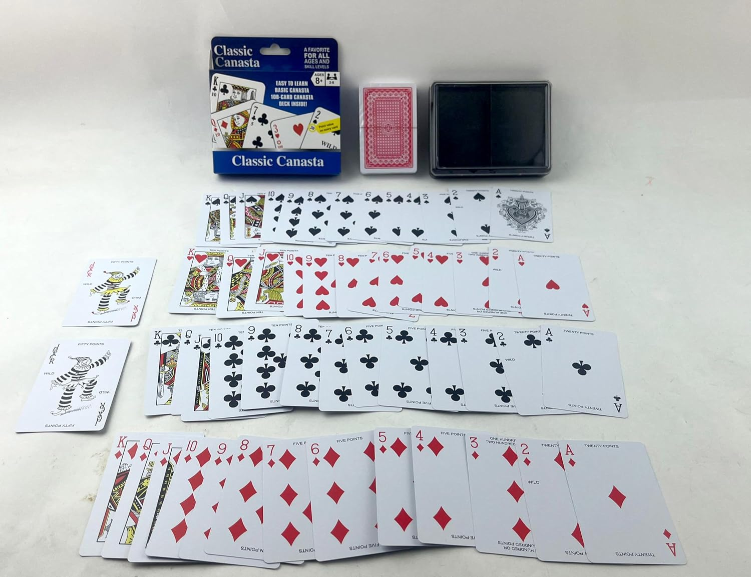 Classic Canasta Playing Card Game with Value Points image number 1