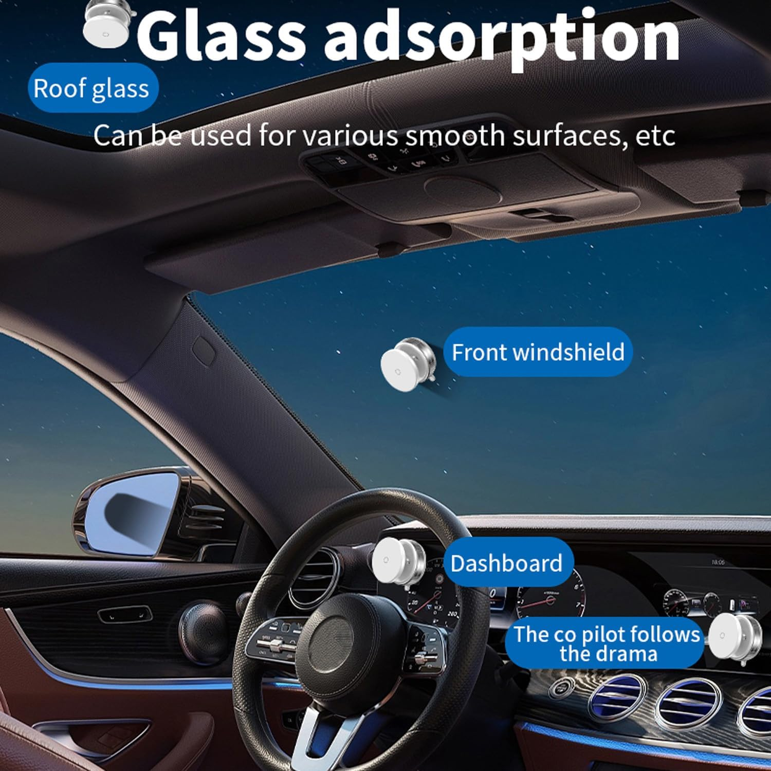 Danyee Swivel Locking Mechanical Vacuum Magnetic Car Suction Phone Holder, 360&deg; Adjustable Magnetic Suction Cup Phone Mount for Mirror/Wall/Gym, Compatible with Iphone & Android (Black)