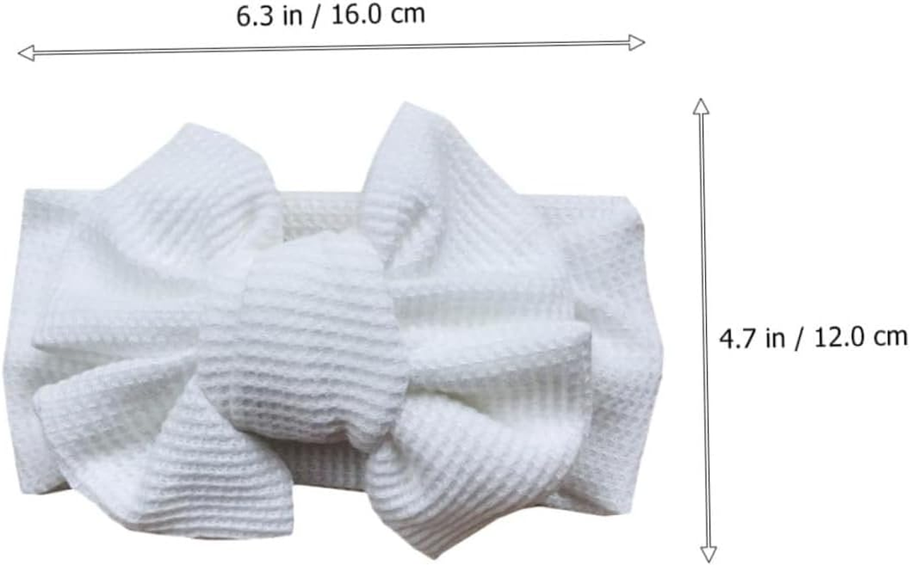 2Pcs Headbands with Large Hair Bow for Newborns, Soft Knitted Oversized Bow Headbands for Baby Girls, Perfect Hair Accessories for Birthday Party, Halloween & Christmas Photo Shoots image number 5