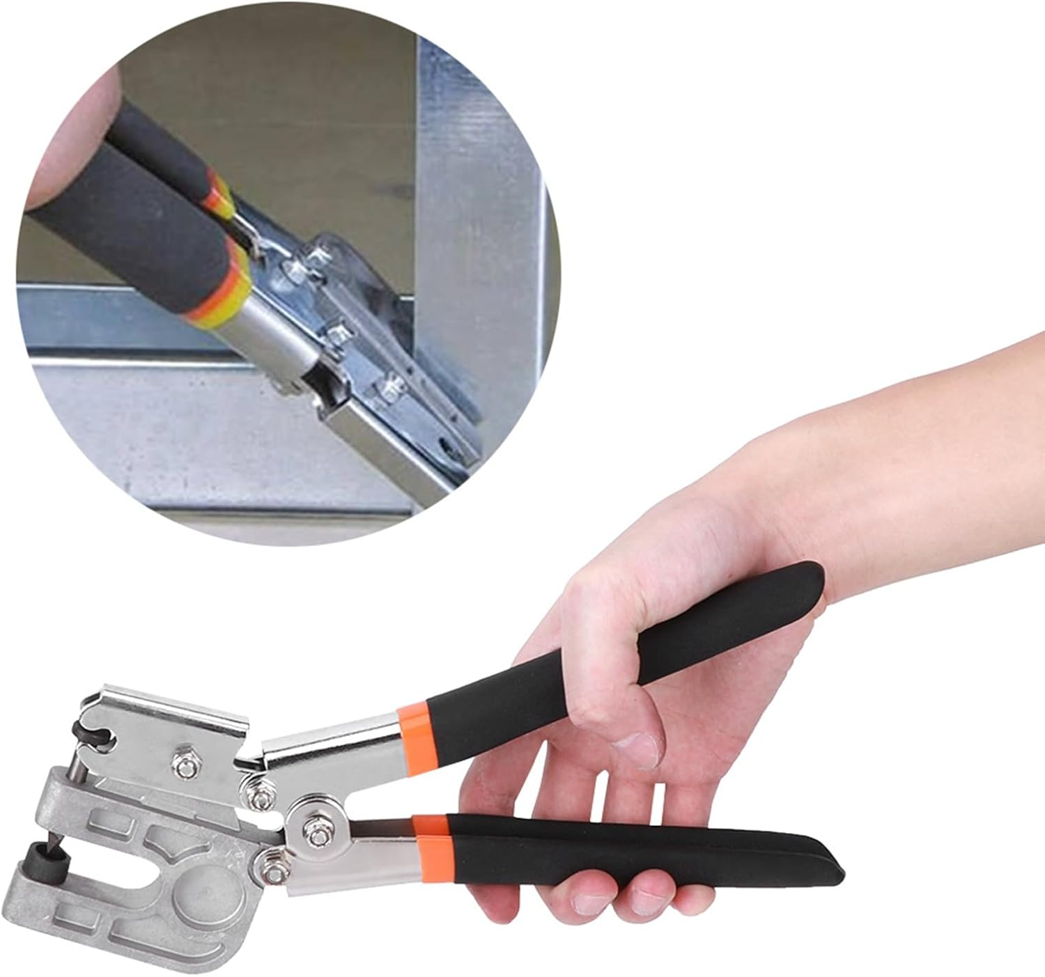 Steel Stud Crimper, Hand Keel Metal Punch Lock Drywall Hand Tool, High Strength & Effort, Light Steel Keel Fixed Punching Pliers Convenient