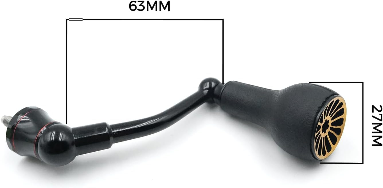 63Mm Black Fishing Spinning Reel Handle Replacement for Shimano Stradic FL/FM Stella Vanford image number 5